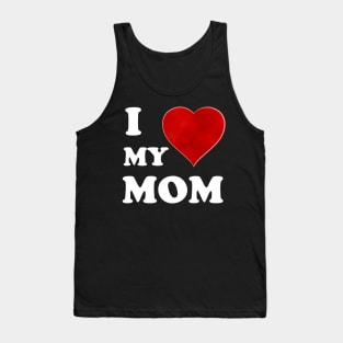 I Love My Mommy: A Heartfelt Homage to Motherhood  with Mommy Love: Vintage Font & Heart Symbol Graphic Design Tank Top